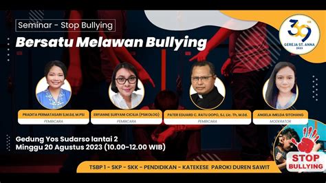 Bersatu Melawan Bullying Paroki Duren Sawit YouTube