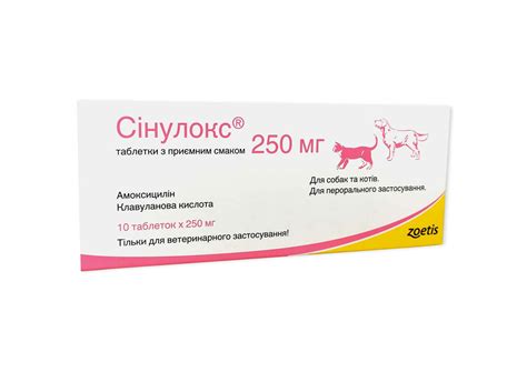 Сінулокс таблетки Synulox, 250 мг, 10 таблеток, Зоетис, США - купити в ...