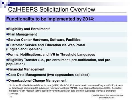 Ppt Request For California Healthcare Eligibility Enrollment And