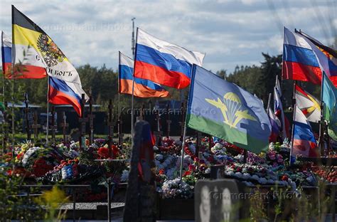 Могилы погибших в ходе специальной военной операции СВО на Украине на воинском участке