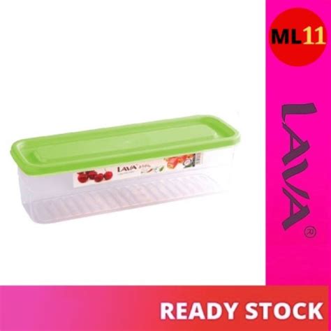 LAVA Plastic Food Storage Container Lunch Box 2 7L BPA FREE Bekas