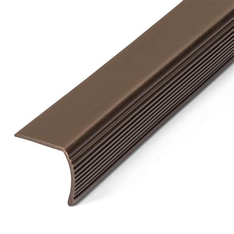 TrimMaster Brown 1 3 8 In X 36 In Vinyl Stair Edging Transition Strip