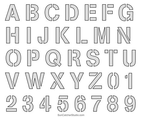 Printable Stencil Letters And Numbers Pdf - Infoupdate.org