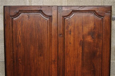 Pair Of Louis XVI Oak Interior Double Doors With Bronze Rococo Door