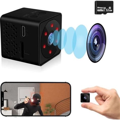 Camera Espion K Uhd Mini Cam Ra Espion Sans Fil Avec Carte Micro Sd