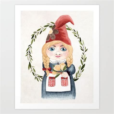 Female Gnome Art Print by Amy Rogstad | Society6