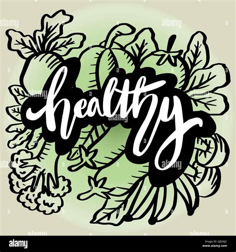 Healthy Lettering Typography. Slogan concept Stock Photo - Alamy