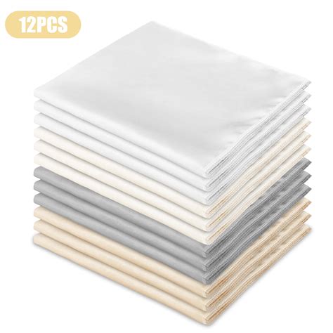 12pcs Men S Handkerchiefs EEEkit Soft Satin Hankies Classic Pocket