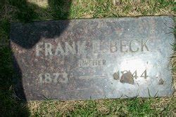 Frank Edward Beck Memorial Find A Grave