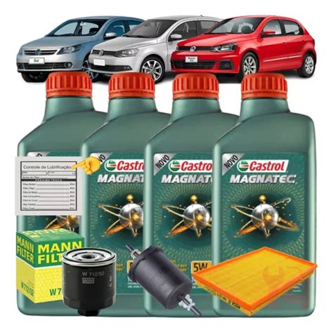 Kit Troca Oleo Castrol Filtros Gol Voyage G5 G6 1 0 8v Ea111