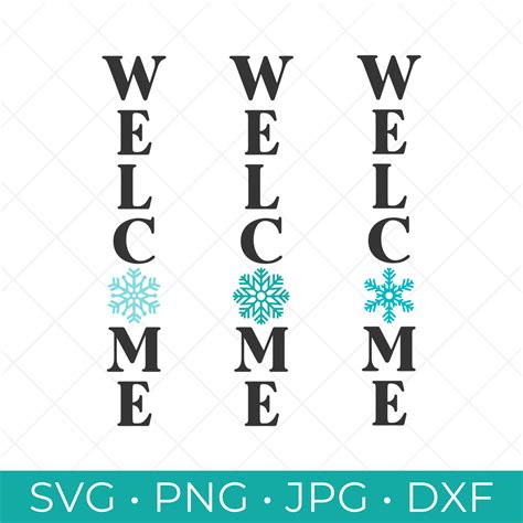 Clip Art And Image Files Snow Svg Laser Cut File Christmas Welcome Svg