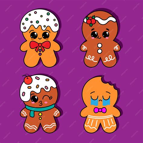 Premium Vector Hand Drawn Doodle Of Christmas Cookies Gingerbread Man