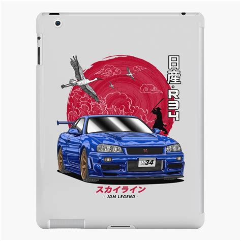 Nippon JDM Nissan Skyline GT R R34 IPad Case Skin By Joshirosung