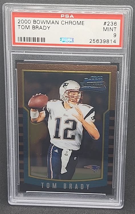 2000 Bowman Chrome Tom Brady PSA 9 Mint Rookie RC 236 New England