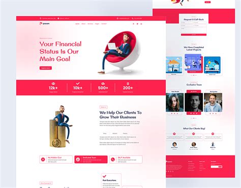 Corporate Financial Agency Website Design Behance