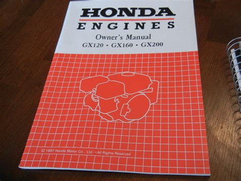 Honda Owners Manual Gx120 Gx160 Gx200 K1 60 Pages Ebay