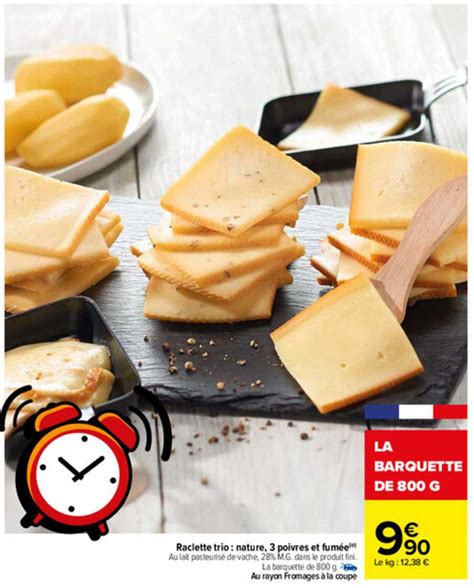 Promo Raclette Trio Nature 3 Poivres Et Fumée chez Carrefour