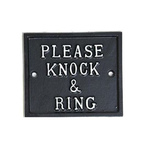 Please Knock And Ring Sign Yester Home