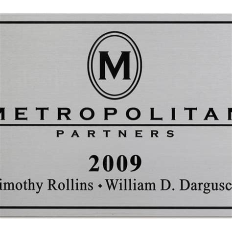 Steel Engraved Plaque Lifetime Guarantee Woodland Manufacturing