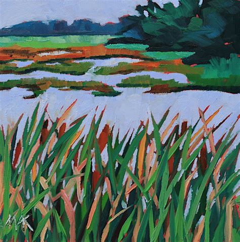 Mary Anne Cary Paintings: Marsh Grass and Cattails