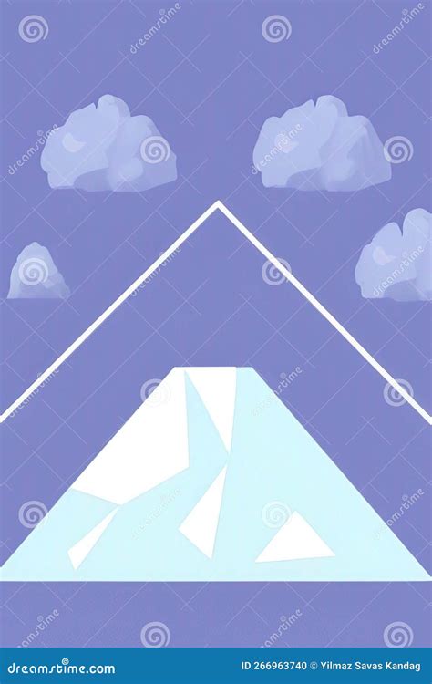 Iceberg And Ice Pyramid For Background Stock Illustration