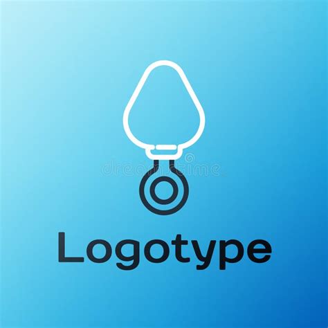 Line Anal Plug Icon On Blue Background Plug Sign Fetish Accessory Sex Toy For Men And Woman