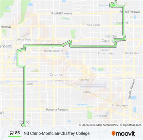 85 Route Schedules Stops And Maps Nb Chino Montclair Chaffey College