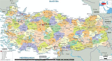 Paises Perto Da Turquia - Mapa da Turquia para imprimir | Download GRÁTIS