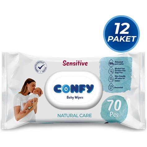 Confy Premium Sensitive Islak Mendil 70 Adet 12 Paket Fiyatı