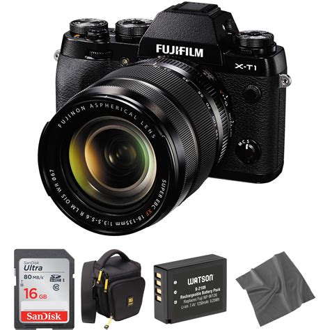 FUJIFILM X-T1 Mirrorless Digital Camera with 18-135mm Lens and