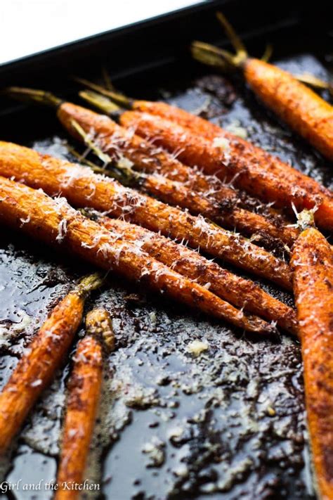 Garlic Brown Butter Roasted Carrots Girl And The Kitchen