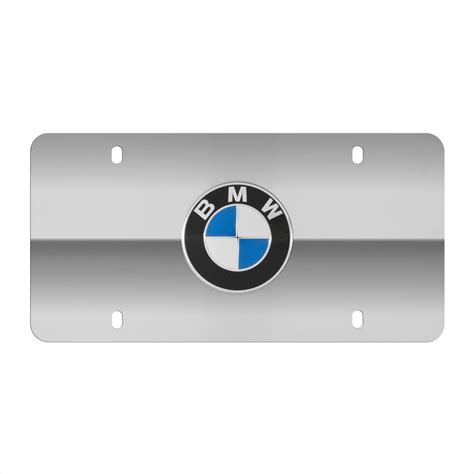 Amazon Bmw License Marque Plate With Bmw Logo Polished Silver