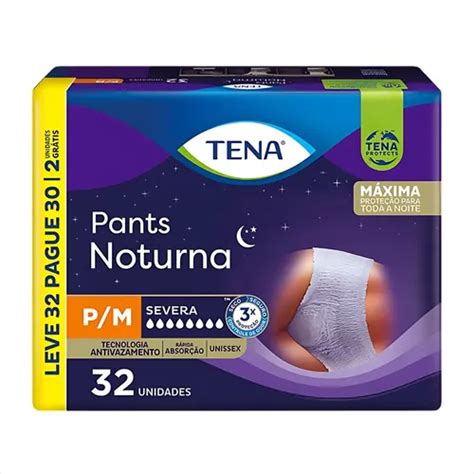 Fralda Geriátrica Tena Pants Noturna Incontinência Severa 32 Tamanho P