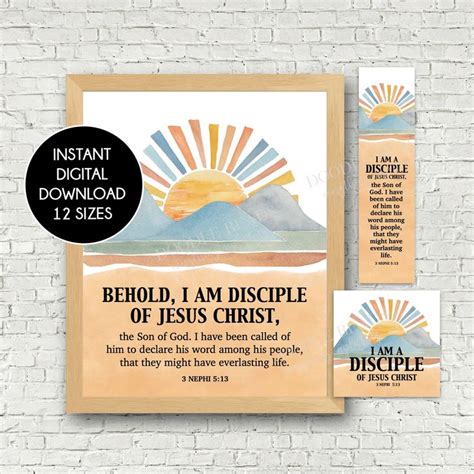 2024 Youth Theme I Am A Disciple Of Jesus Christ Printable Etsy Yw