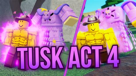 Using Tusk Act 4 In Different Roblox JoJo Games YouTube