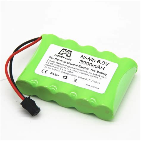 Hobby hub nimh 6 v 3000 mah bateria recarregável para rc carro barco