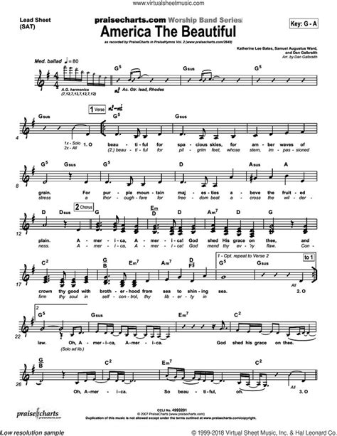 Download America the Beautiful Sheet Music