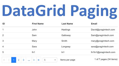 Asp Net Core Blazor Datagrid Paging