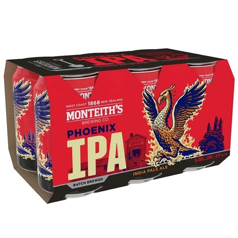 Big Barrel Online Liquor Store NZ Monteiths Phoenix IPA 6pk Cans