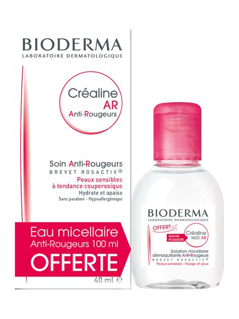 Bioderma Créaline AR Soin Anti Rougeurs 40 ml Eau Micellaire 100 ml