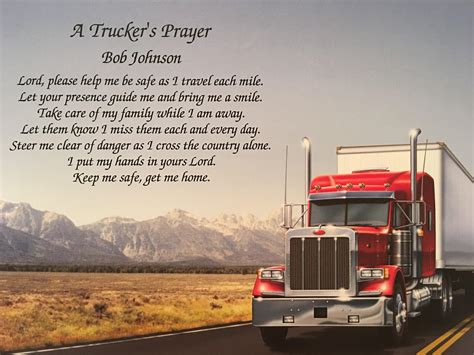 Truck Driver Gifts A Trucker's Prayer Trucker Gift 18 | Etsy