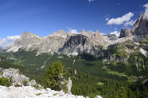 Lagazuoi Mountain As Seen From Passo Falzarego In Winter, Dolomites ...