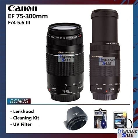 Jual LENSA TELE CANON EF 75 300mm F 4 5 6 III GARANSI 1 TAHUN CANON