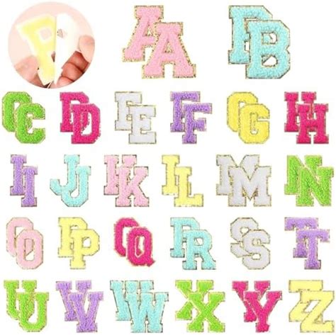 Amazon Mxcoirtp Pcs Self Adhesive Chenille Letters Patches A Z