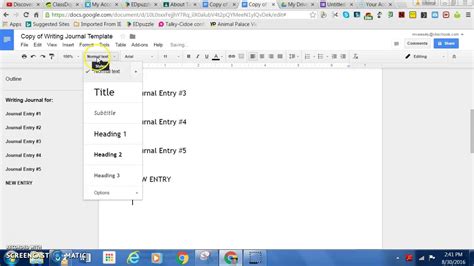 How To Add Heading To Google Doc Youtube