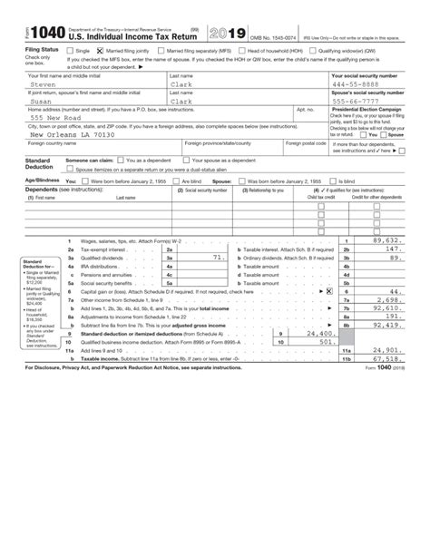 IRS Tax Form 1040 Automation for Document Processing