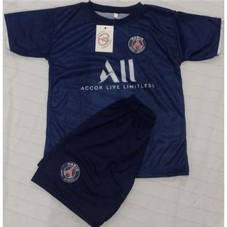 Conjunto Infantil Do Psg Messi Branca Camisa Short Envio Rapido