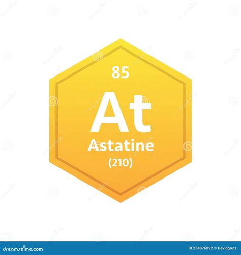 Astatine Symbol Hexagon Frame Stock Photo | CartoonDealer.com #110020734