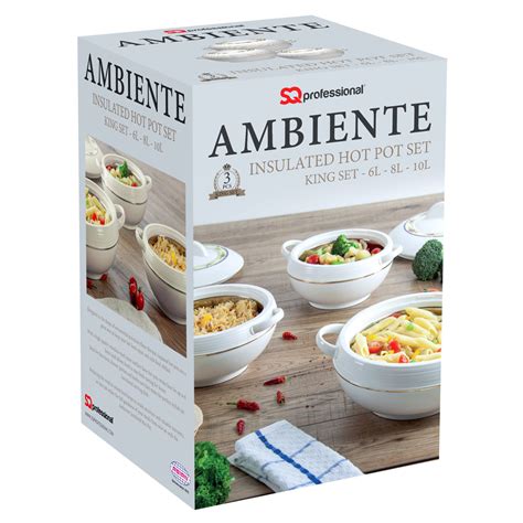 SQ Professional Ambiente Insulated Hot Pot King Set Pc Cream