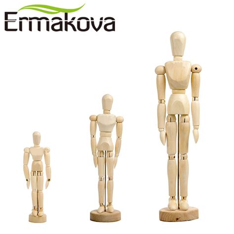ERMAKOVA 12 8 5,5 дюйма высокий деревянный Человека Манекен Подвижные ...